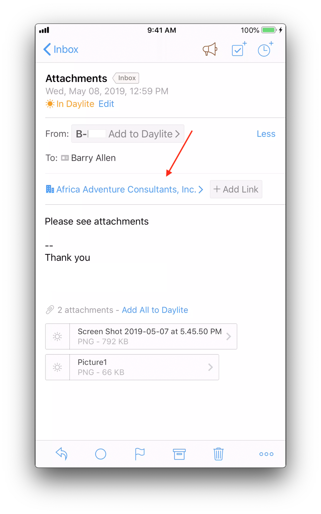 daylite mail assistant